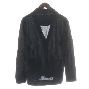 BLACK LABEL CRESTBRIDGE カーディガン 長袖 ショールカラー 麻 リネン混 M 紺 ネイビー