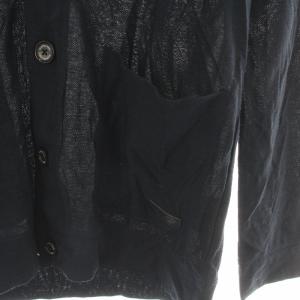 BLACK LABEL CRESTBRIDGE カーディガン 長袖 ショールカラー 麻 リネン混 M 紺 ネイビー