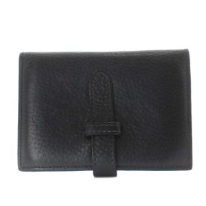 カードケース 名刺入れ レザー 牛革 黒 ブラック