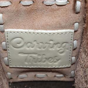 CARVING TRIBES ハンドバッグ レザー 花柄 オフホワイト