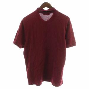 PRADA 2016年製 ポロシャツ コットン 半袖 L ボルドー