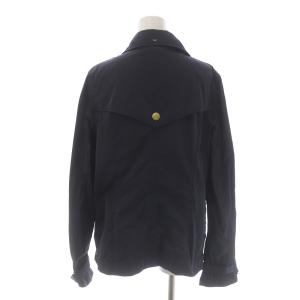 ARMANI JEANS Pコート ピーコート ショート ダブル ナイロン US8 L 紺 ネイビー GY09