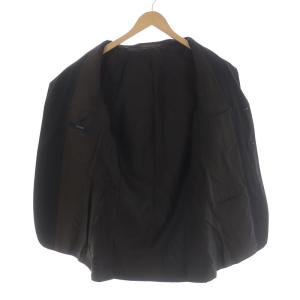 GUCCI テーラードジャケット シングル 3B ストライプ ウール 黒 ブラック 白 ホワイト GY09