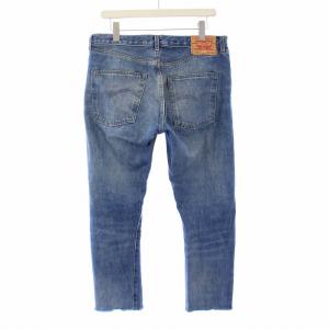 Levi's LVC 501 デニムパンツ ダメージ加工 カットオフ ボタンフライ W32 L32 ブルー