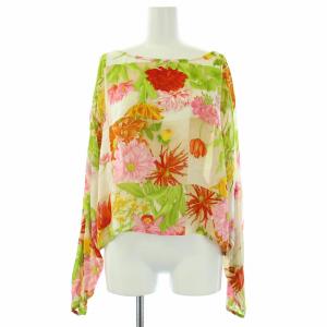 KENZO セットアップ 上下 ブラウス 長袖 スカート ロング 花柄 38 M マルチカラー