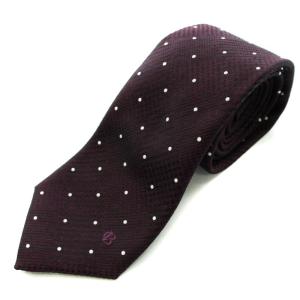 ネクタイ レギュラータイ 水玉 ドット 絹 シルク エンジ 白 ホワイト