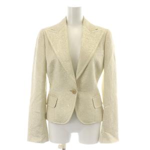 DOLCE&GABBANA スーツ セットアップ 上下 テーラードジャケット シングル 総裏地 裏地ヒョウ柄 レオパード タイトスカート ひざ丈 総柄