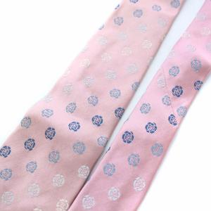 CHANEL ネクタイ 花柄 カメリア ココマーク シルク ピンク