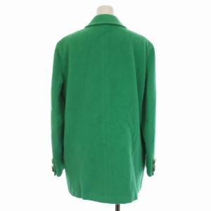 GIANNI VERSACE セットアップ ロング ジャケット ダブルボタン タイト スカート ミニ カシミヤ混 42 グリーン