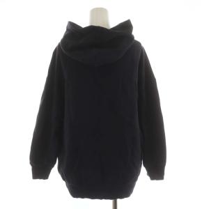 STELLA McCARTNEY プルオーバパーカー スウェット 刺繍 長袖 36 S 黒 ブラック