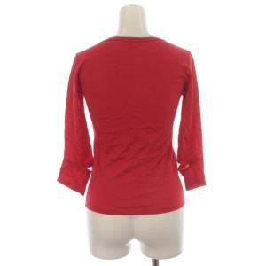 Helmut Lang カットソー Uネック 七分袖 イタリア製 S レッド