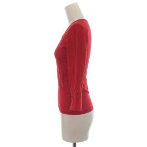 Helmut Lang カットソー Uネック 七分袖 イタリア製 S レッド