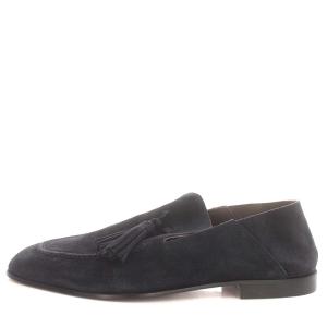 BARNEYS NEW YORK タッセルローファー スリッポン スエード 41 25.5cm ネイビー 紺
