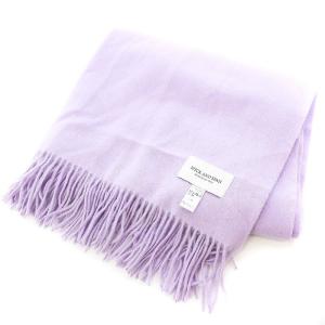 Spick&Span ORIGINAL カシミヤ大判ストール マフラー フリンジ 紫 パープル