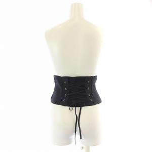 Diagram GRACE CONTINENTAL コルセット ニット レースアップ サイドジップ F 黒 ブラック