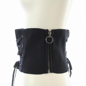 Diagram GRACE CONTINENTAL コルセット ニット レースアップ サイドジップ F 黒 ブラック