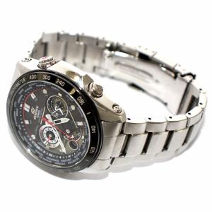 CASIO エディフィス EDIFICE 腕時計 電波ソーラー 3針 シルバー 黒 ブラック EQW-MI000D