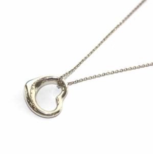 TIFFANY&Co. ネックレス オープンハート ストーン 925 ジュエリー アクセサリー シルバー