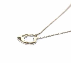 TIFFANY&Co. ネックレス オープンハート ストーン 925 ジュエリー アクセサリー シルバー