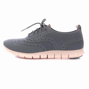 COLE HAAN スティッチライト ニット スニーカー シューズ 7.5B 24.5cm グレー ピンク W06727