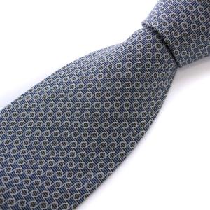 GIORGIO ARMANI タグ付き ネクタイ ワイドタイ 総柄 シルク イタリア製 スーツ ビジネス 青 ブルー