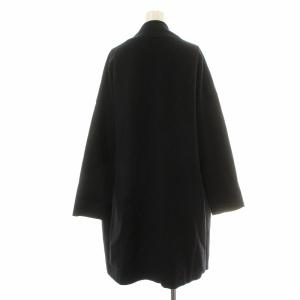 23区 21AW コンプレストパイルロングカーディガン ショールカラー 長袖 ウール 38 M 黒 ブラック JKWOIA0401