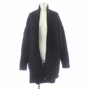 POLO RALPH LAUREN カーディガン ケーブルニット 長袖 ショールカラー ロング ウール カシミヤ混 M 黒 ブラック