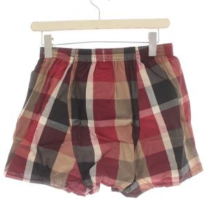 BLACK LABEL CRESTBRIDGE トランクス 下着 アンダーウェア インナー チェック M 赤 ベージュ
