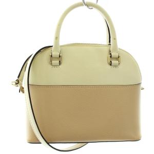 kate spade new york GROVE STREET MINI CARLI 2WAYバッグ ハンドバッグ ショルダーバッグ レザー バイカラー アイボリー