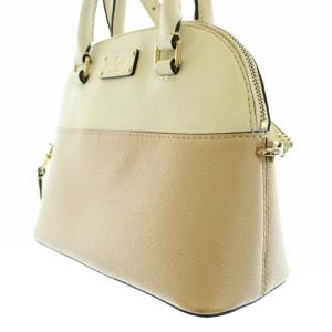 kate spade new york GROVE STREET MINI CARLI 2WAYバッグ ハンドバッグ ショルダーバッグ レザー バイカラー アイボリー