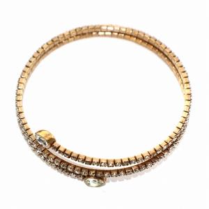 SWAROVSKI TWISTY DROP BANGLE ブレスレット バングル ストーン 3連 ゴールド