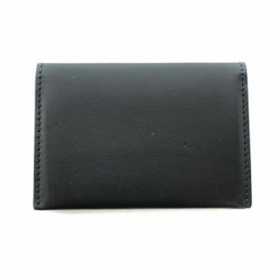 Acne Studios カードケース 名刺入れ レザー ロゴ箔押し 黒 ブラック シルバー