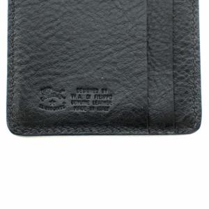IL BISONTE パスケース カードケース レザー ロゴ型押し 黒 ブラック