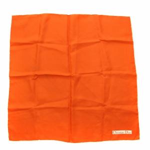 Christian Dior スカーフ ロゴ オレンジ 白 アイボリー