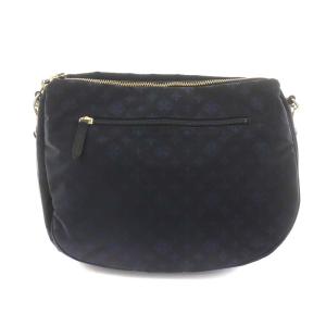 russet ショルダーバッグ ナイロン レザー モノグラム 紺 ネイビー