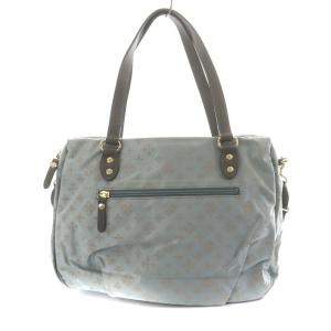 russet 2WAYトートバッグ ハンドバッグ ショルダーバッグ モノグラム ナイロン 水色 ライトブルー CE-752