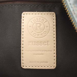 russet 2WAYトートバッグ ハンドバッグ ショルダーバッグ モノグラム ナイロン 水色 ライトブルー CE-752