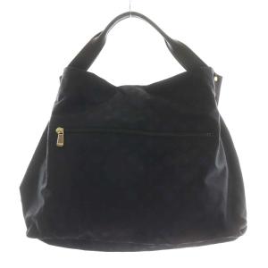 russet ハンドバッグ トートバッグ ショートハンドル モノグラム ナイロン レザー 紺 ネイビー