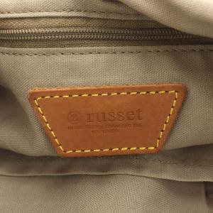 russet ハンドバッグ トートバッグ ショルダーバッグ モノグラム フラワープリント 花柄 ナイロン レザー ベージュ