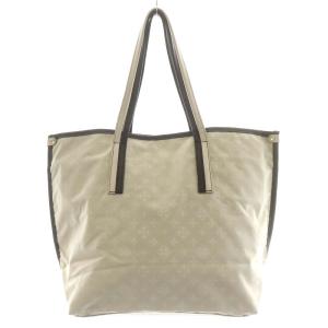 russet ダブルハンドルトートバッグ L ハンドバッグ ショルダーバッグ モノグラム ナイロン レザー ベージュ 茶 ブラウン CE‐395