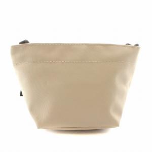 Hervé Chapelier ナイロン舟型ショルダーバッグ XS ポシェット ベージュ 黒 ブラック