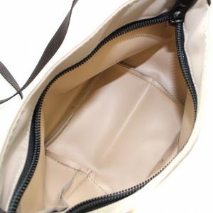 Hervé Chapelier ナイロン舟型ショルダーバッグ XS ポシェット ベージュ 黒 ブラック