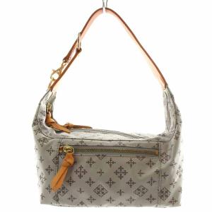 russet ハンドバッグ ナイロン モノグラム レザーハンドル グレー オレンジ