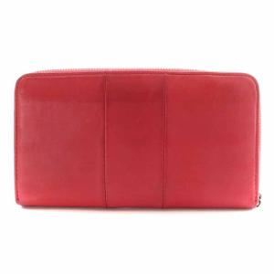 DIESEL 長財布 ラウンドファスナー レザー ロゴプレート ピンク