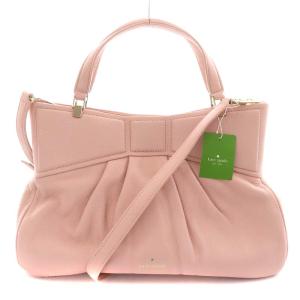 ハンドバッグ ショルダーバッグ 2way リボンモチーフ レザー ピンク PXRU5250