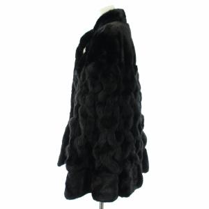 SAGA MINK 金サガ ロイヤル YUKI BELLE FEMME ダークミンク ファーコート ポンチョ 編み込み