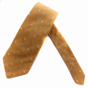 ネクタイ トンボ柄 シルク イタリア製 オレンジ