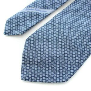 Salvatore Ferragamo ネクタイ ワイドタイ 花柄 シルク イタリア製 スーツ ビジネス 紺 ネイビー