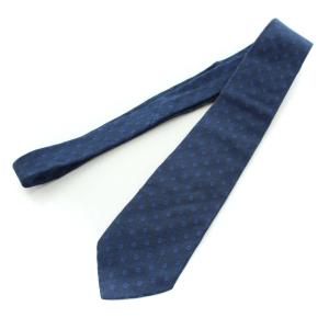 Salvatore Ferragamo ネクタイ レギュラータイ ガンチーニ柄 シルク イタリア製 スーツ ビジネス 紺 ネイビー