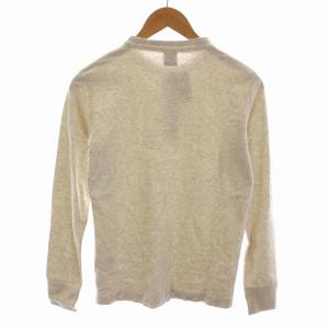 BEAMS Tシャツ カットソー ヘンリーネック 長袖 ロンT S オートミール グレージュ